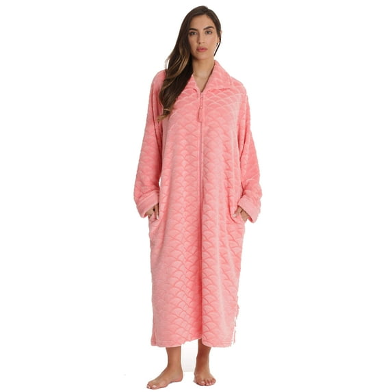 Just Love Plush Zipper Lounger Robe for Women