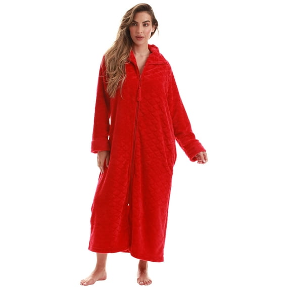 Just Love Plush Zipper Lounger Robe for Women