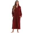 thumbnail image 1 of Just Love Plush Zipper Lounger Robe for Women, 1 of 3