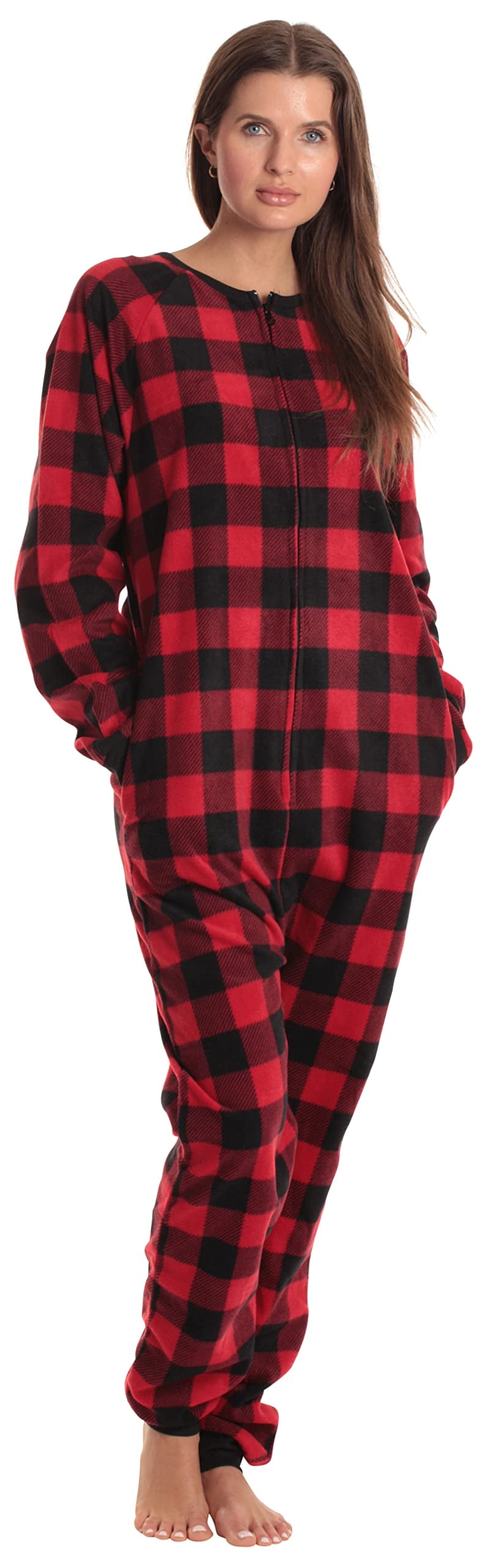 Pajama Sets Tartan Onesie Mens Buffalo Plaid Onesies For Adults