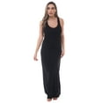thumbnail image 1 of Just Love Racer Back Solid Tank Dress with Bungee (Black Solid Dress, Small), 1 of 3