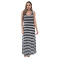 thumbnail image 1 of Just Love Racer Back Solid Tank Dress with Bungee (Black Stripe, X-Large), 1 of 3