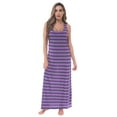 thumbnail image 1 of Just Love Racer Back Solid Tank Dress with Bungee (Purple Stripe, X-Large), 1 of 3