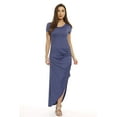 thumbnail image 1 of Just Love Short Sleeve Dress with Ruched Side / Summer Dresses (Heathered Denim, 2X), 1 of 3