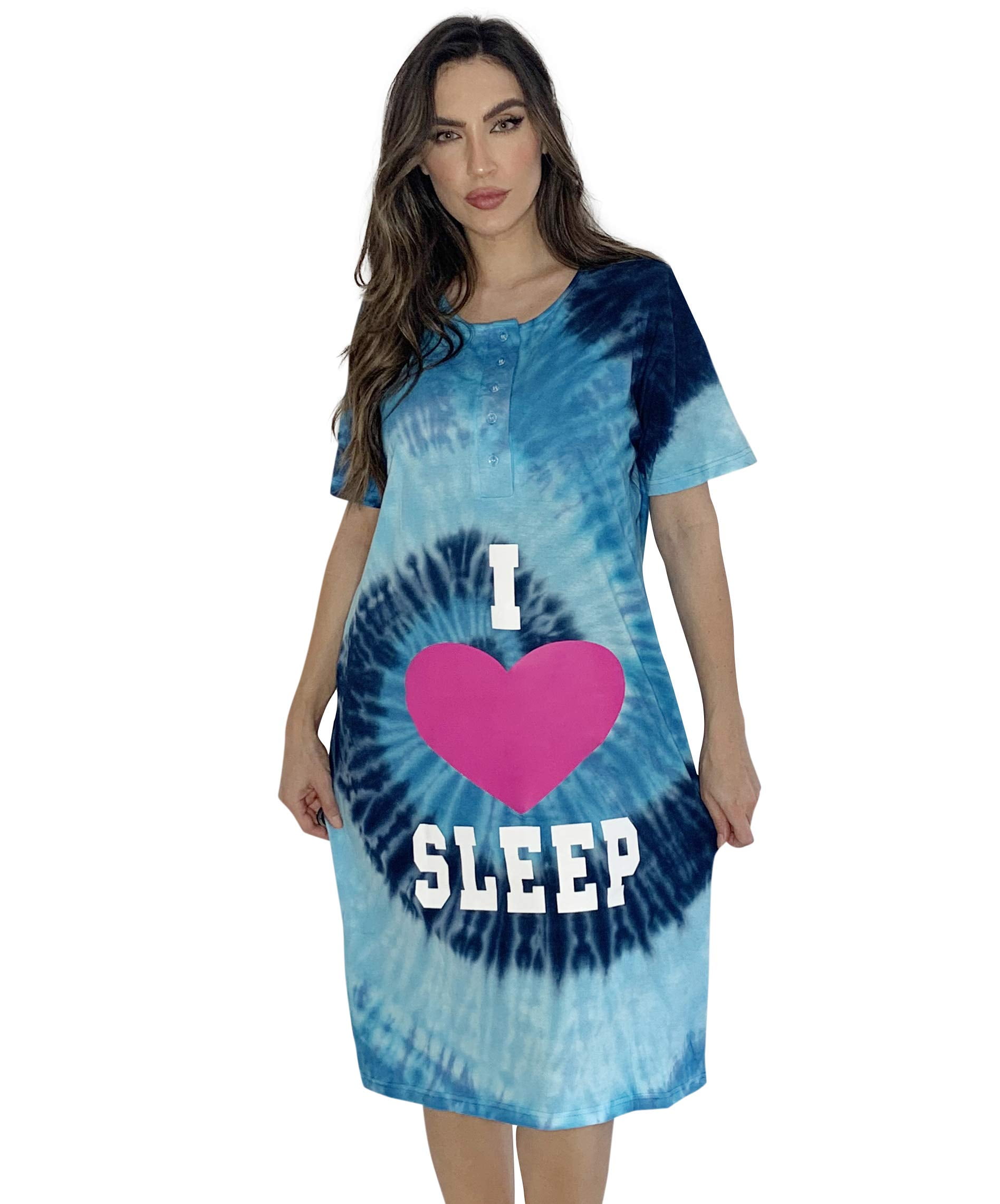 Just Love Short Sleeve Nightgown / Night Shirts Sleep Dress for Women