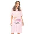 thumbnail image 1 of Just Love Short Sleeve Nightgown Oversized Screen Print Sleep Dress for Women (Light Pink - Nap Queen, 3X), 1 of 3