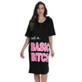 thumbnail image 1 of Just Love Short Sleeve Nightgown Sleep Dress for Women (Black - Basic, 3X), 1 of 3