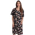 thumbnail image 1 of Just Love Short Sleeve Nightgown Sleep Dress for Women (Black - Unicorn Rainbow, Small), 1 of 3