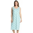 thumbnail image 1 of Just Love Short Sleeve Nightgown Sleep Dress for Women (Blue - Floral Medallion, X-Large), 1 of 3