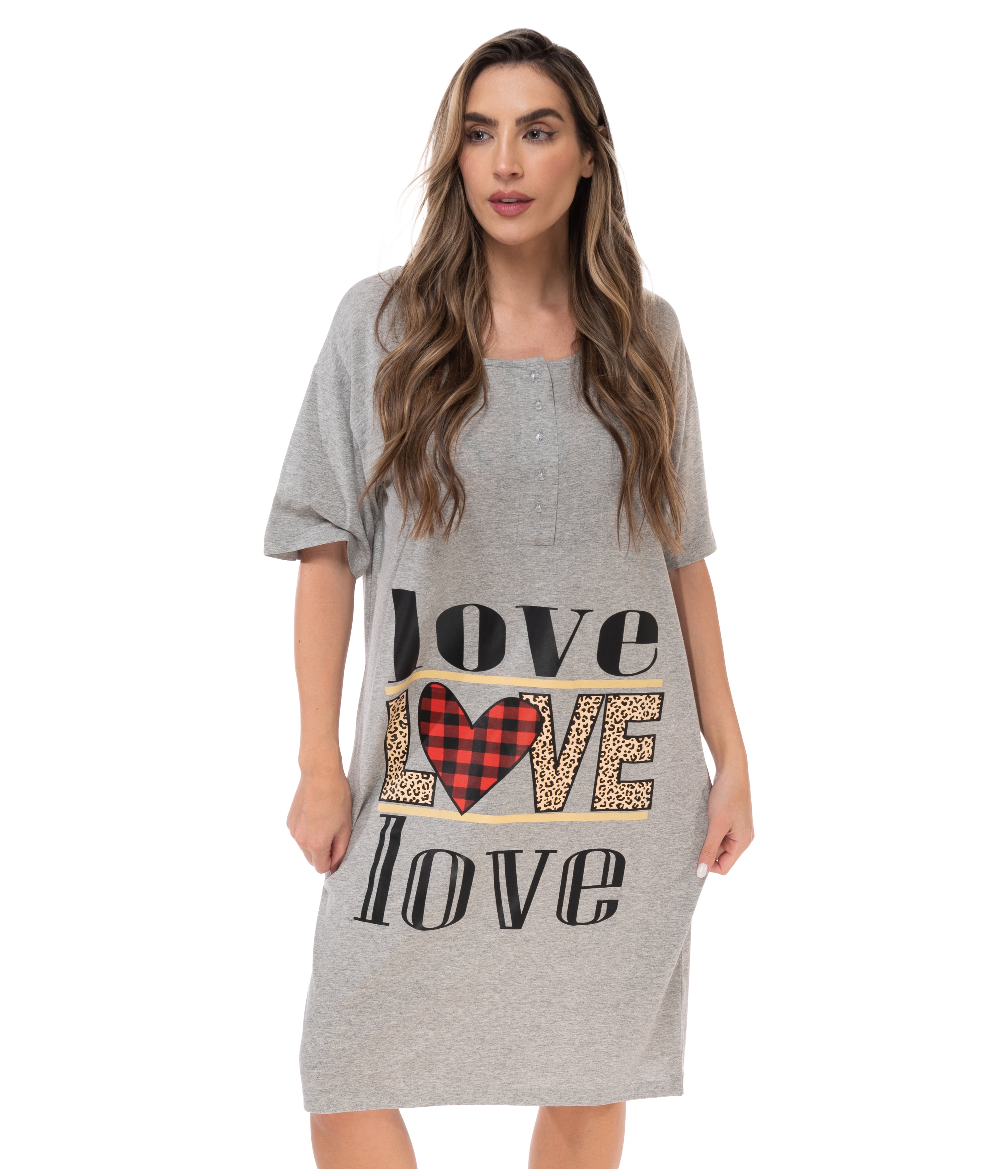 just love short sleeve nightgown sleep dress for women sleepwear Just Love Short Sleeve Nightgown Sleep Dress for Women 4362-453-S at Amazon Women's Clothing store