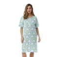thumbnail image 1 of Just Love Short Sleeve Nightgown / Sleep Dress for Women / Sleepwear (Aqua - Big Cloud, 3X), 1 of 3