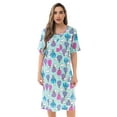 thumbnail image 1 of Just Love Short Sleeve Nightgown Sleep Dress for Women Sleepwear (Hot Air Balloons, Medium), 1 of 3