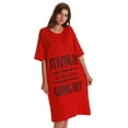 thumbnail image 1 of Just Love Short Sleeve Nightgown Sleep Dress for Women Sleepwear (Red - Staying In, Medium), 1 of 3