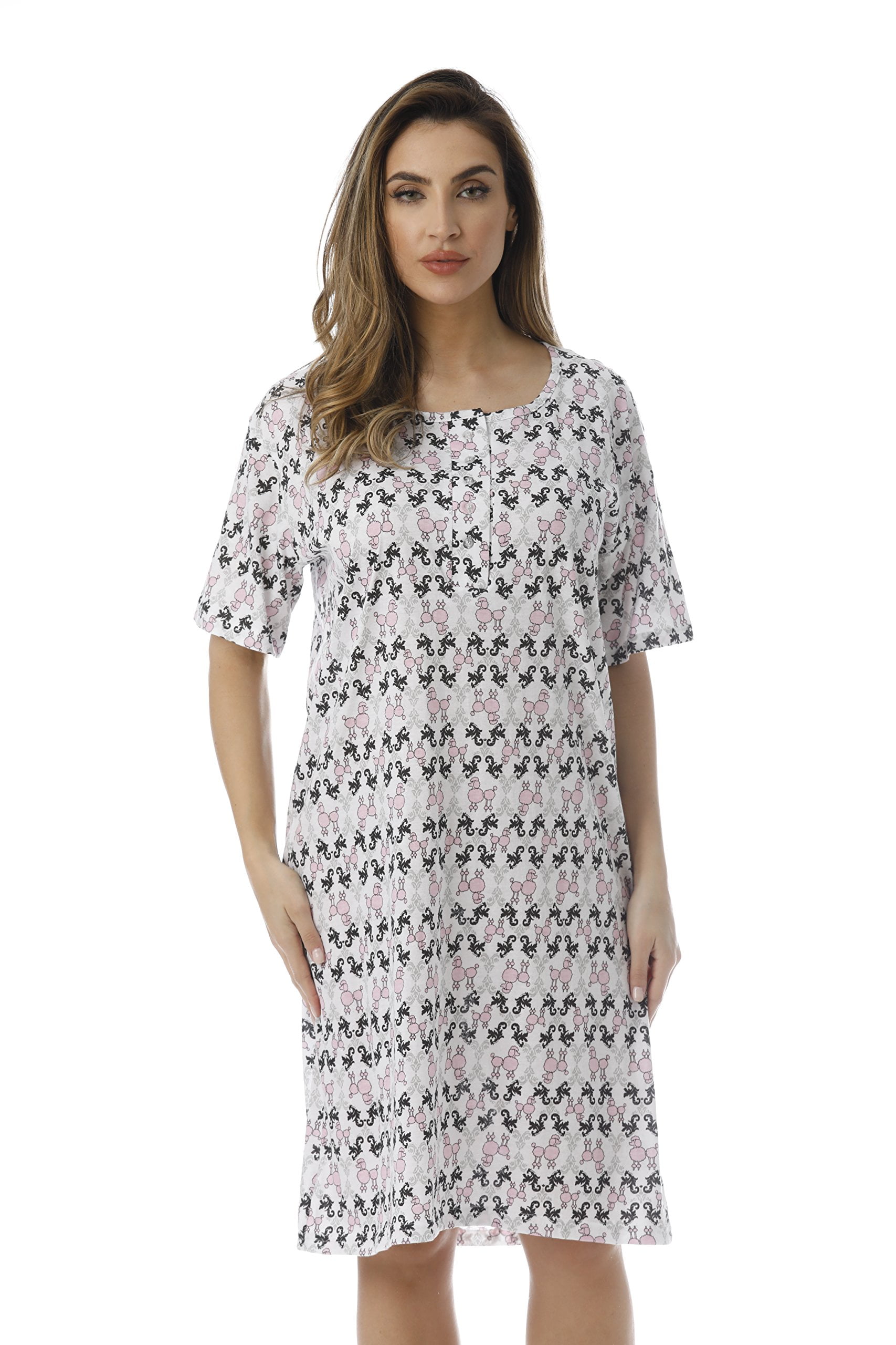 Just Love Short Sleeve Nightgown Sleep Dress for Women - Walmart.com