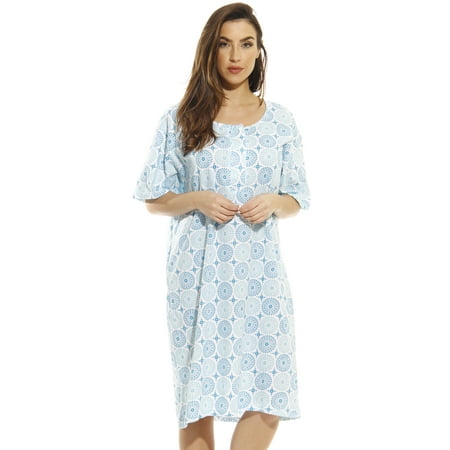 Just Love Short Sleeve Nightgown Sleepwear for Women (Floral Medallion, 3X)