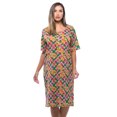 thumbnail image 1 of Just Love Short Sleeve Nightgown Sleep Dress for Women Sleepwear 4360-10334-S (1X, Plaid - Gingerbread), 1 of 3