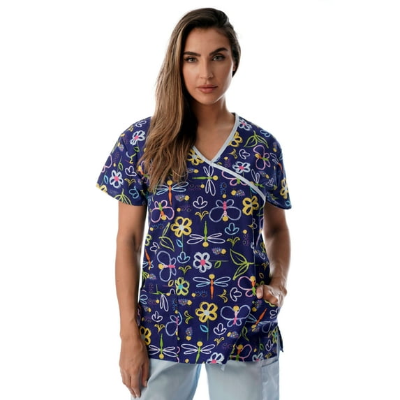 Just Love Short Sleeve V-Neck Scrub Top, (Women's)
