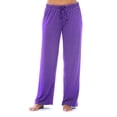 thumbnail image 1 of Just Love Silky Soft Women's Pajama Pants - Stretchy Sleepwear for a Great Night's Rest (Plum With White Dots, X-Small), 1 of 3