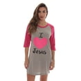 thumbnail image 1 of Just Love Sleep Dress for Women / Sleeping Shirt / Nightshirt (Grey - I Love Jesus, Medium), 1 of 3