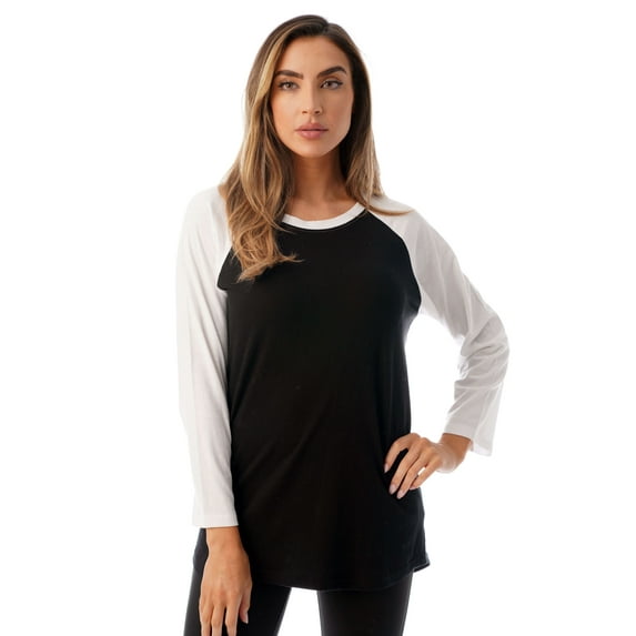 Just Love Sleep Dress for Women Solid Sleeping Shirt 6763 (Black White, X-Large)