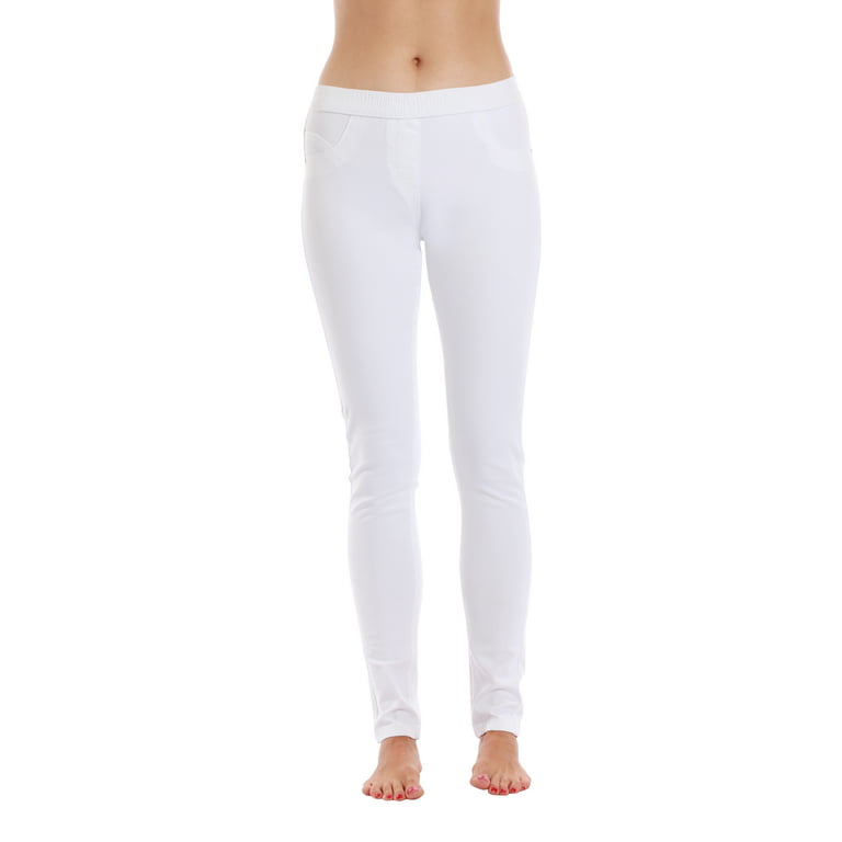 Just Love Solid Jeggings for Women (White, XXX-Large) 