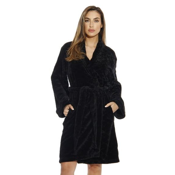 Just Love Solid Kimono Robes for Women (Black, Large)