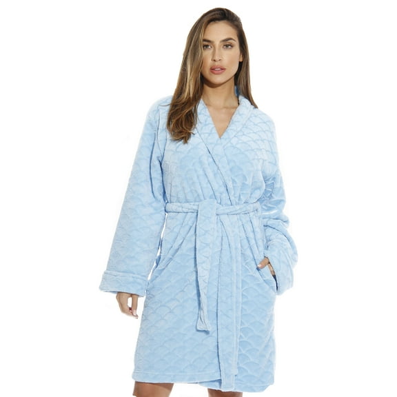 Just Love Solid Kimono Robes for Women (Light Blue, Large)