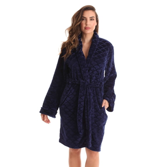 Just Love Solid Kimono Robes for Women (Navy, 1X)