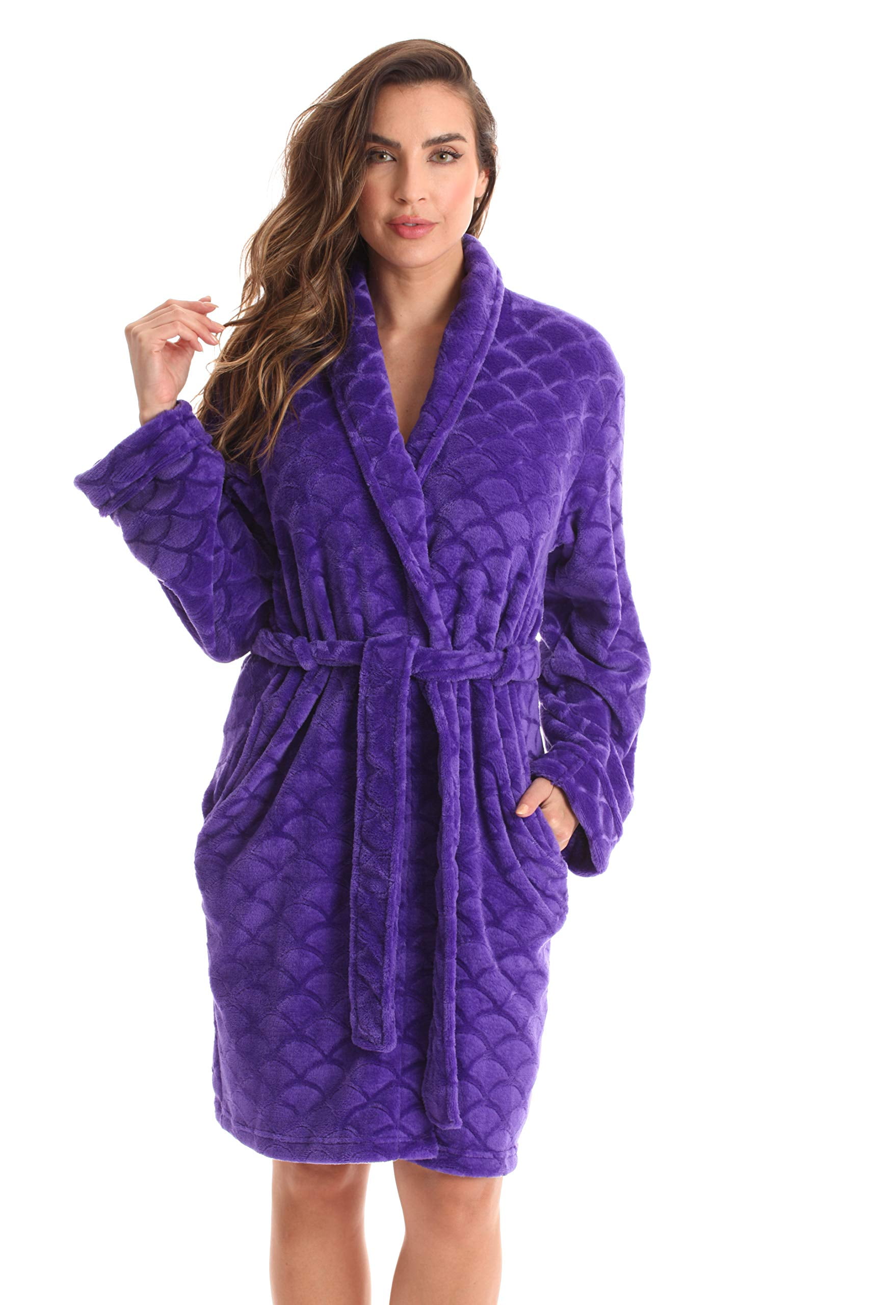 Just Love Solid Kimono Robes for Women (Purple, 2X) - Walmart.com