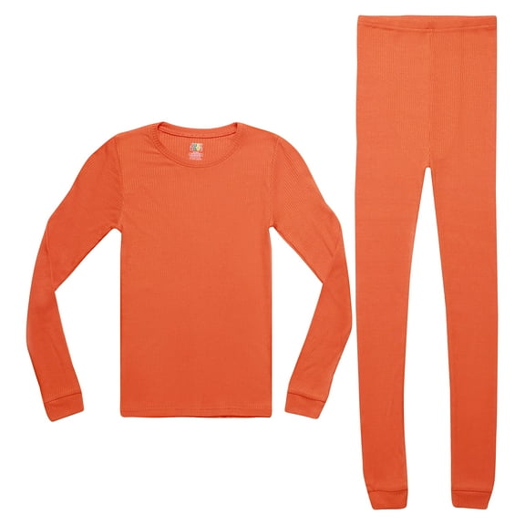 Just Love Solid Pajamas for Girls 34653-ORG-3T (3T, Solid Orange)