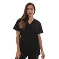 thumbnail image 1 of Just Love Solid Scrub Top for Women with Pockets and V-Neck - Comfortable and Professional Medical Uniform (Black, X-Small), 1 of 3