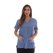 Just Love Solid Scrub Top for Women with Pockets and V-Neck - Comfortable and Professional Medical Uniform (Ceil, X-Large)