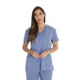 thumbnail image 1 of Just Love Solid Stretch Scrub Top for Women Mock Wrap Nursing Shirt (Ceil, 3X), 1 of 3