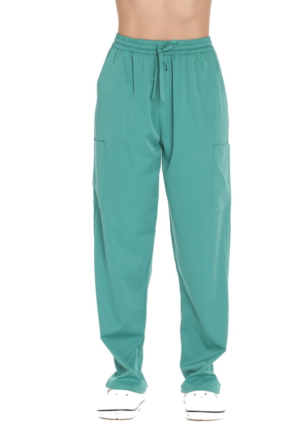 Stretch Solid Scrub Pants for Women 6825-CAR-M (Surgical Green, Small)