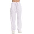 thumbnail image 1 of Just Love Stretch Solid Scrub Pants for Women 6825-WHT-S (White, Medium), 1 of 3