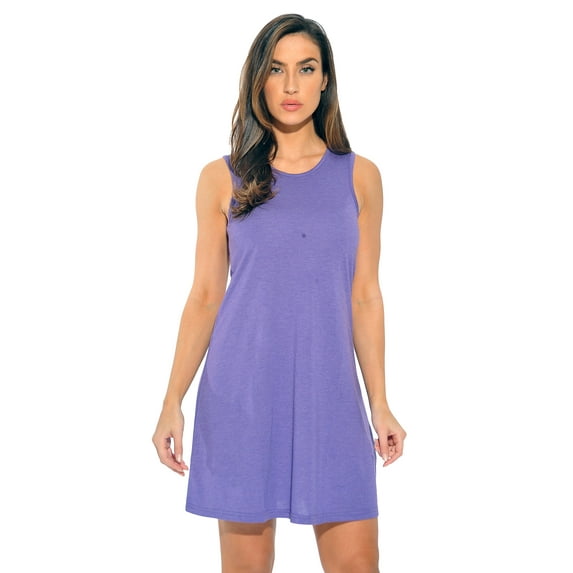 Just Love Summer Dresses / Short Dress (Heathered Purple, Small)