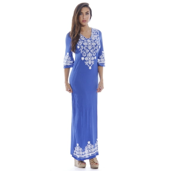 Just Love Swimsuit Cover Up / Summer Dresses / Resort Wear (Royal Maxi, Large)