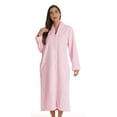 thumbnail image 1 of Just Love Textured Plush Zipper Lounger Robe for Women (Pink, Large), 1 of 3