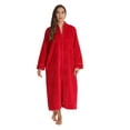 thumbnail image 1 of Just Love Textured Plush Zipper Lounger Robe for Women (Red, 3X), 1 of 3