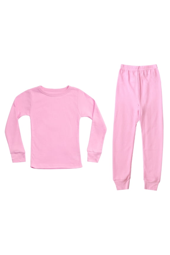 Thermal Underwear Set for Girls (Pastel Pink, 10-12)