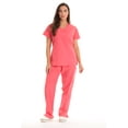 thumbnail image 1 of Just Love Tie Back Scrubs Set for Women 17777W-Chocolate-1X (Medium, Coral), 1 of 2