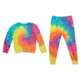 thumbnail image 1 of Just Love Tie Dye Long Sleeve T-Shirt and Jogger Pants for Girls (Tie Dye Bright Swirl, 6X), 1 of 3