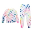 thumbnail image 1 of Just Love Tie Dye Long Sleeve T-Shirt and Jogger Pants for Girls (Tie Dye Neon Bright Rainbow, 10-12 Years), 1 of 3