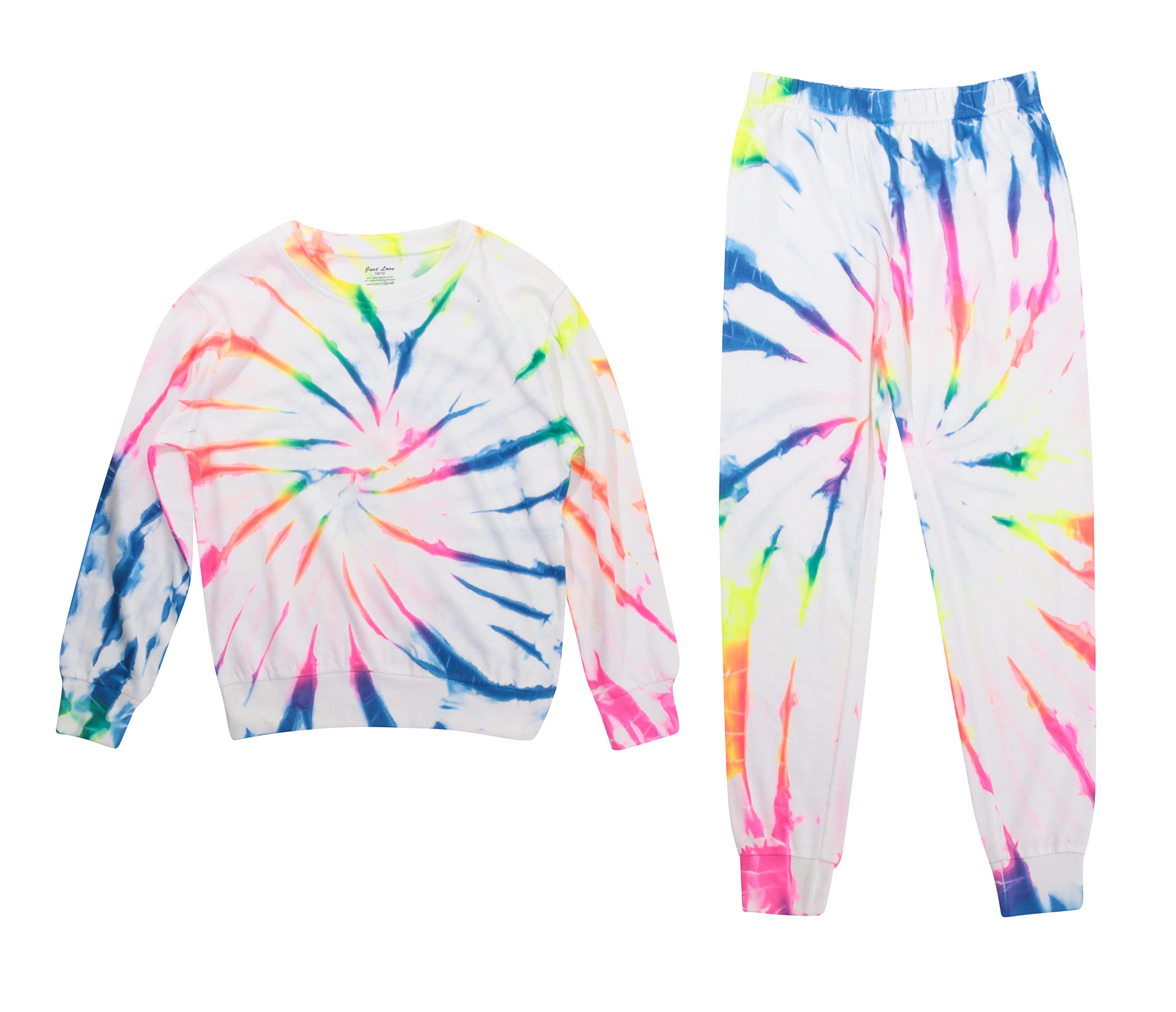 Moletom Com Capuz Just Love - Tie Dye Arco-íris Neon