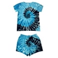 thumbnail image 1 of Just Love Tie Dye Short Sets for Girls (Tie Dye Blue Swirl, Girls 7-8), 1 of 1