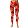 thumbnail image 1 of Just Love Ugly Christmas Holiday Leggings 401583-10338-2X (Red - Bite Me Gingerbread Man, Medium), 1 of 3