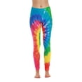 thumbnail image 1 of Just Love Ugly Christmas Holiday Leggings (Multi - Tie Dye Bright, Medium), 1 of 3
