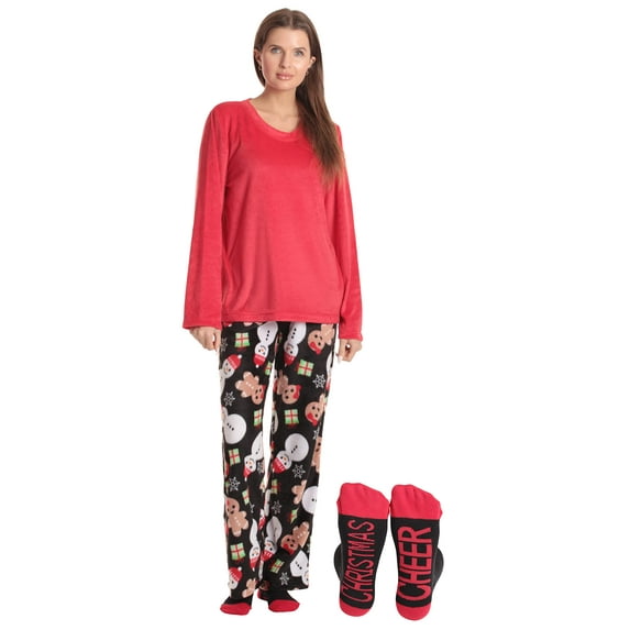 Just Love Ultra-Soft Womens Pajama Pant Set with Nightgown & Matching Socks Luxurious Sleepwear