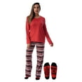 thumbnail image 1 of Just Love Ultra-Soft Womens Pajama Pant Set with Nightgown & Matching Socks  Luxurious Sleepwear (Wintry Mix Fairisle, X-Large), 1 of 4
