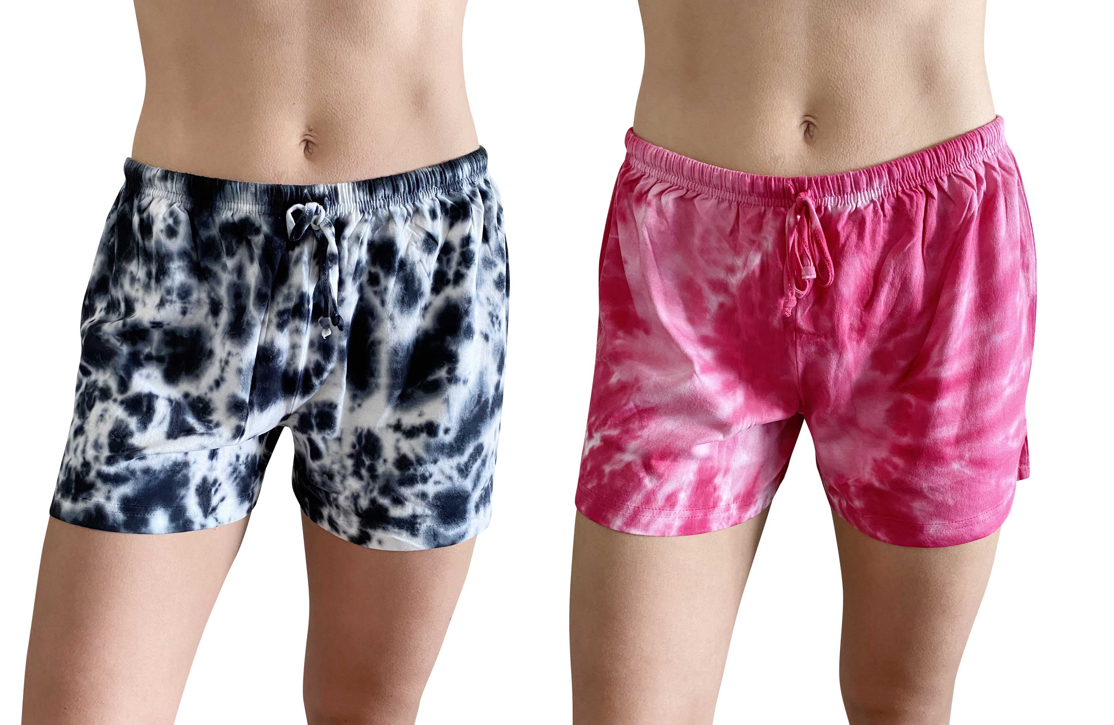 Just Love Womans Pajamas Shorts PJs Sleepwear (Pack of 2) 6861-I-XL (Tie Dye Group 7, X-Large)